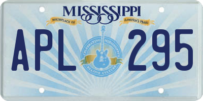 MS license plate APL295