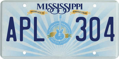 MS license plate APL304