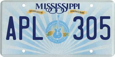 MS license plate APL305