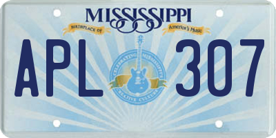 MS license plate APL307