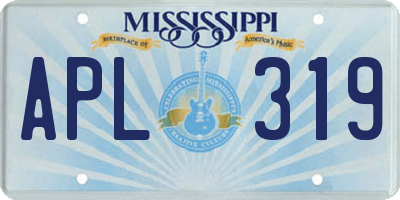 MS license plate APL319