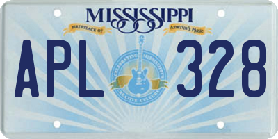 MS license plate APL328