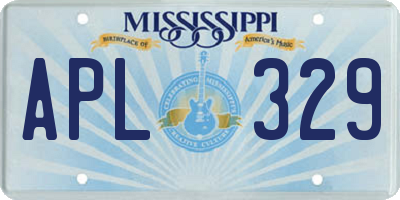 MS license plate APL329
