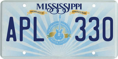 MS license plate APL330