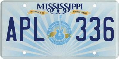 MS license plate APL336