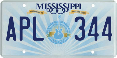 MS license plate APL344
