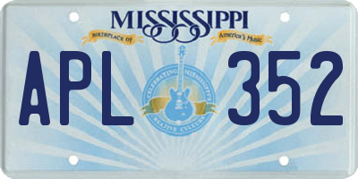 MS license plate APL352