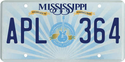 MS license plate APL364