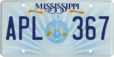 MS license plate APL367