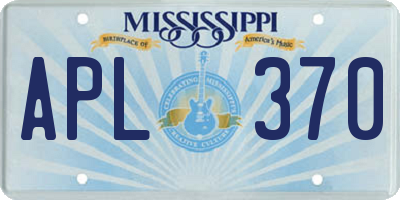 MS license plate APL370