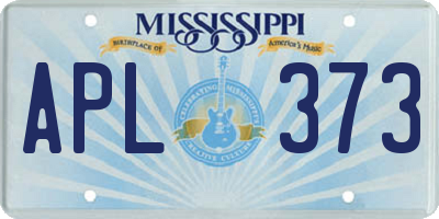 MS license plate APL373