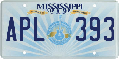 MS license plate APL393
