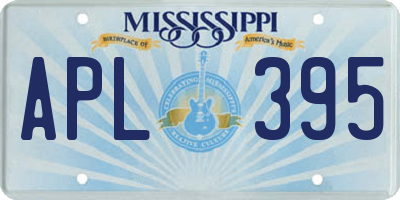 MS license plate APL395