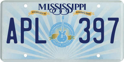 MS license plate APL397