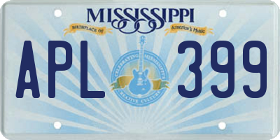 MS license plate APL399