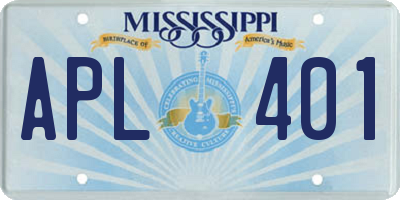MS license plate APL401