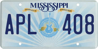 MS license plate APL408