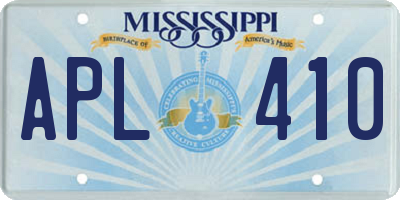 MS license plate APL410
