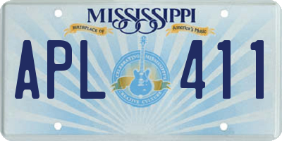 MS license plate APL411
