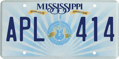 MS license plate APL414