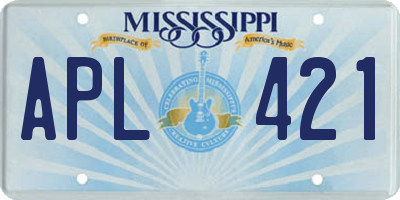 MS license plate APL421