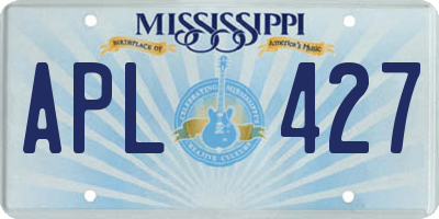 MS license plate APL427