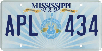 MS license plate APL434