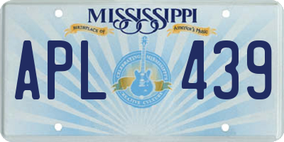 MS license plate APL439