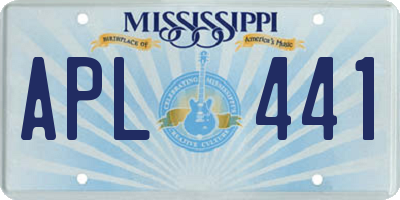 MS license plate APL441