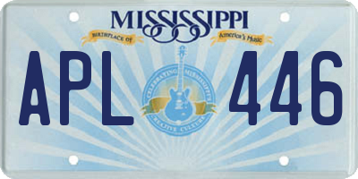 MS license plate APL446