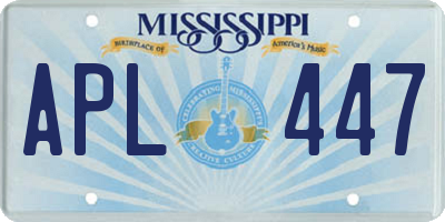 MS license plate APL447