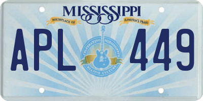 MS license plate APL449