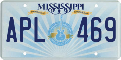 MS license plate APL469