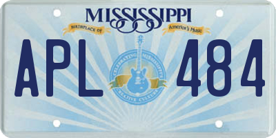 MS license plate APL484