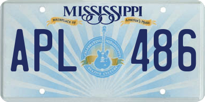 MS license plate APL486