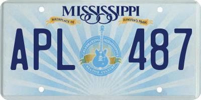 MS license plate APL487