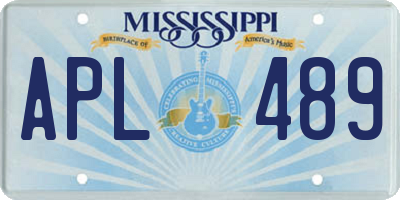 MS license plate APL489