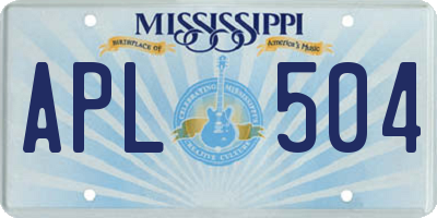 MS license plate APL504