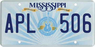 MS license plate APL506