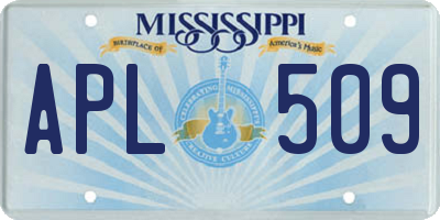 MS license plate APL509