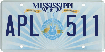 MS license plate APL511