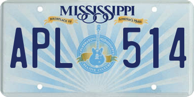 MS license plate APL514