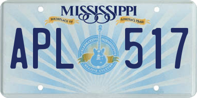 MS license plate APL517
