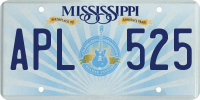 MS license plate APL525