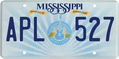MS license plate APL527