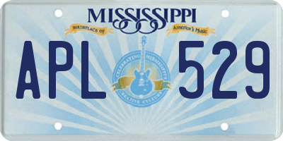 MS license plate APL529