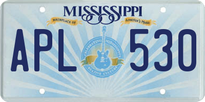 MS license plate APL530