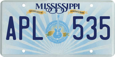 MS license plate APL535
