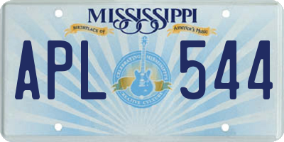 MS license plate APL544