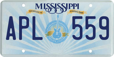 MS license plate APL559
